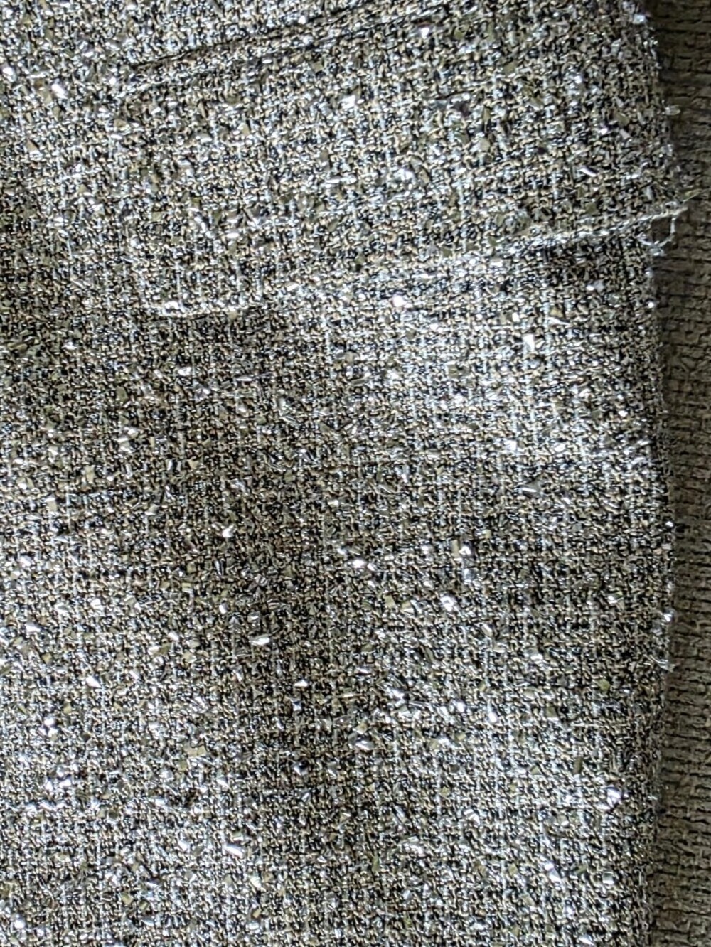 Banana Republic Coleta Tinsel Tweed Blazer Tan Ivory - Picture 6 of 8